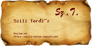 Szili Teréz névjegykártya