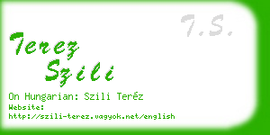 terez szili business card